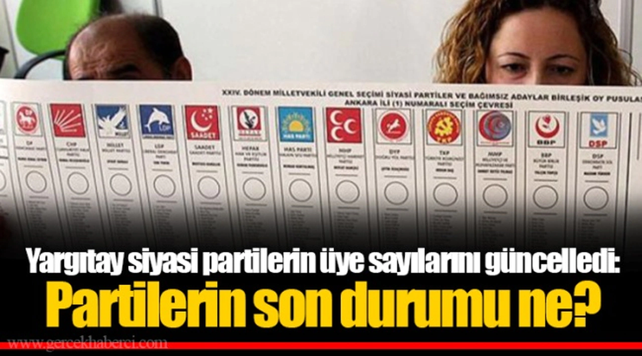 Yargıtay siyasi partilerin üye sayılarını güncelledi: Partilerin son durumu ne?