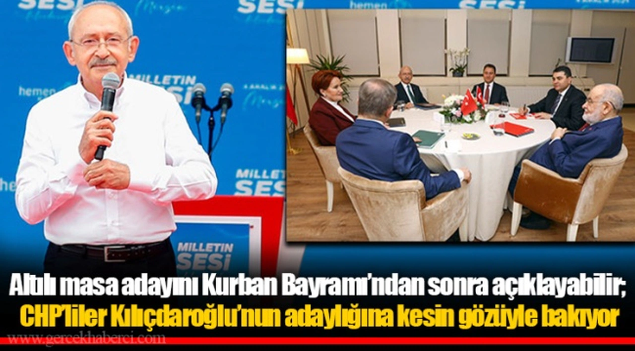 Altılı masa adayını Kurban Bayramı’ndan sonra açıklayabilir;  CHP’liler Kılıçdaroğlu’nun adaylığına kesin gözüyle bakıyor