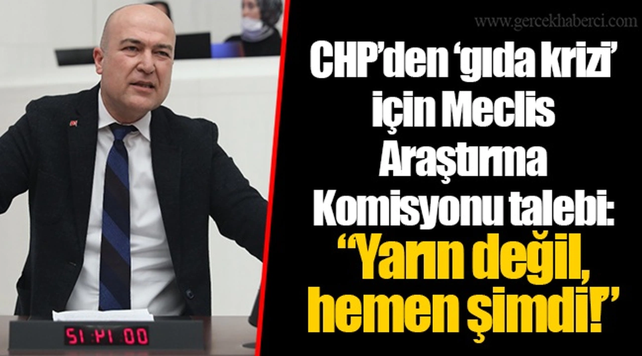 CHP’den ‘gıda krizi’ için Meclis Araştırma Komisyonu talebi: “Yarın değil, hemen şimdi!”