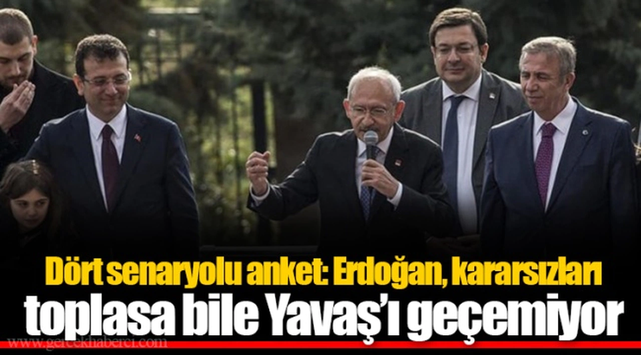Dört senaryolu anket: Erdoğan, kararsızları toplasa bile Yavaş’ı geçemiyor