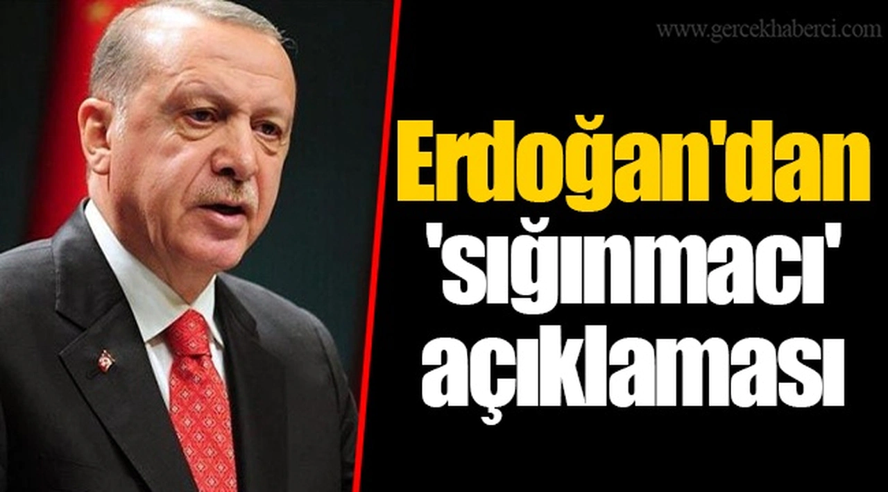 Erdoğan'dan 'sığınmacı' açıklaması