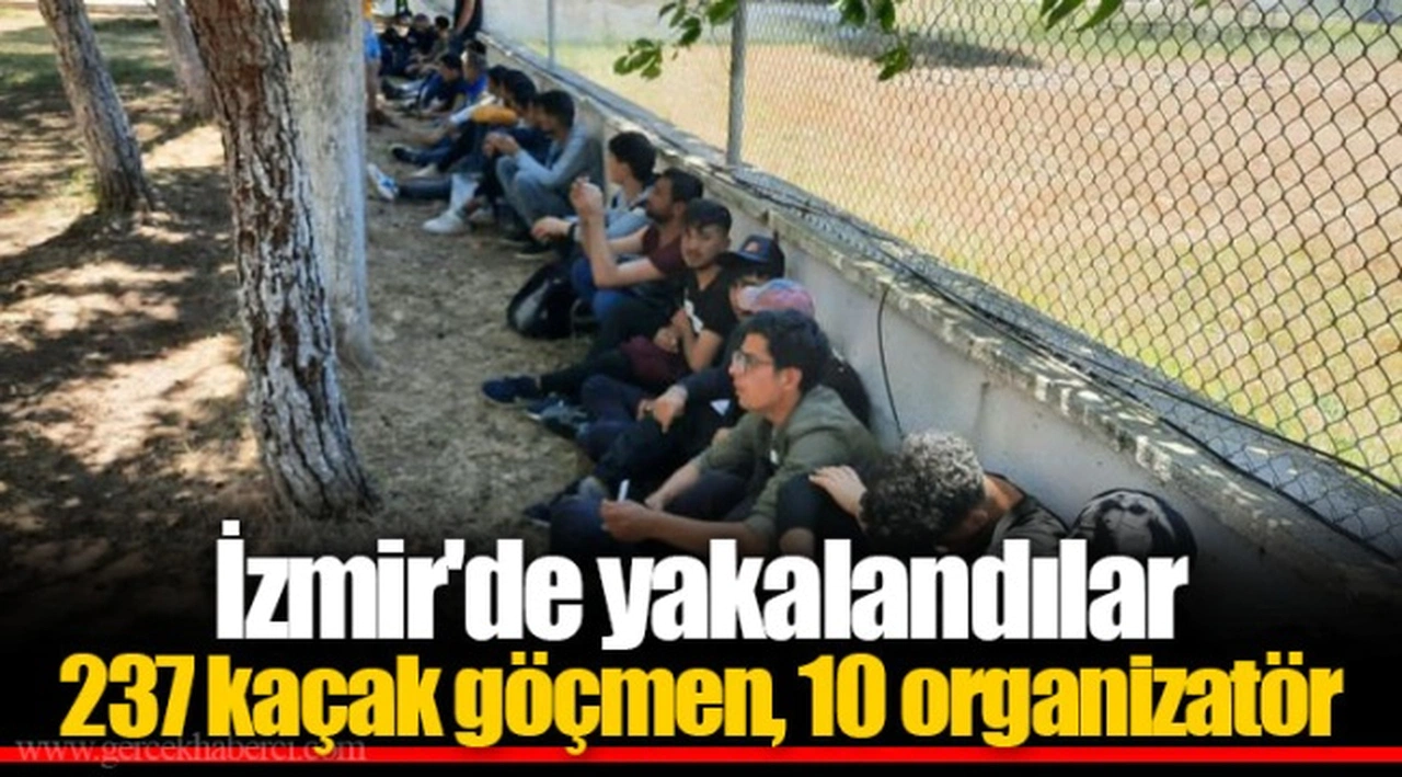 İzmir'de yakalandılar 237 kaçak göçmen, 10 organizatör
