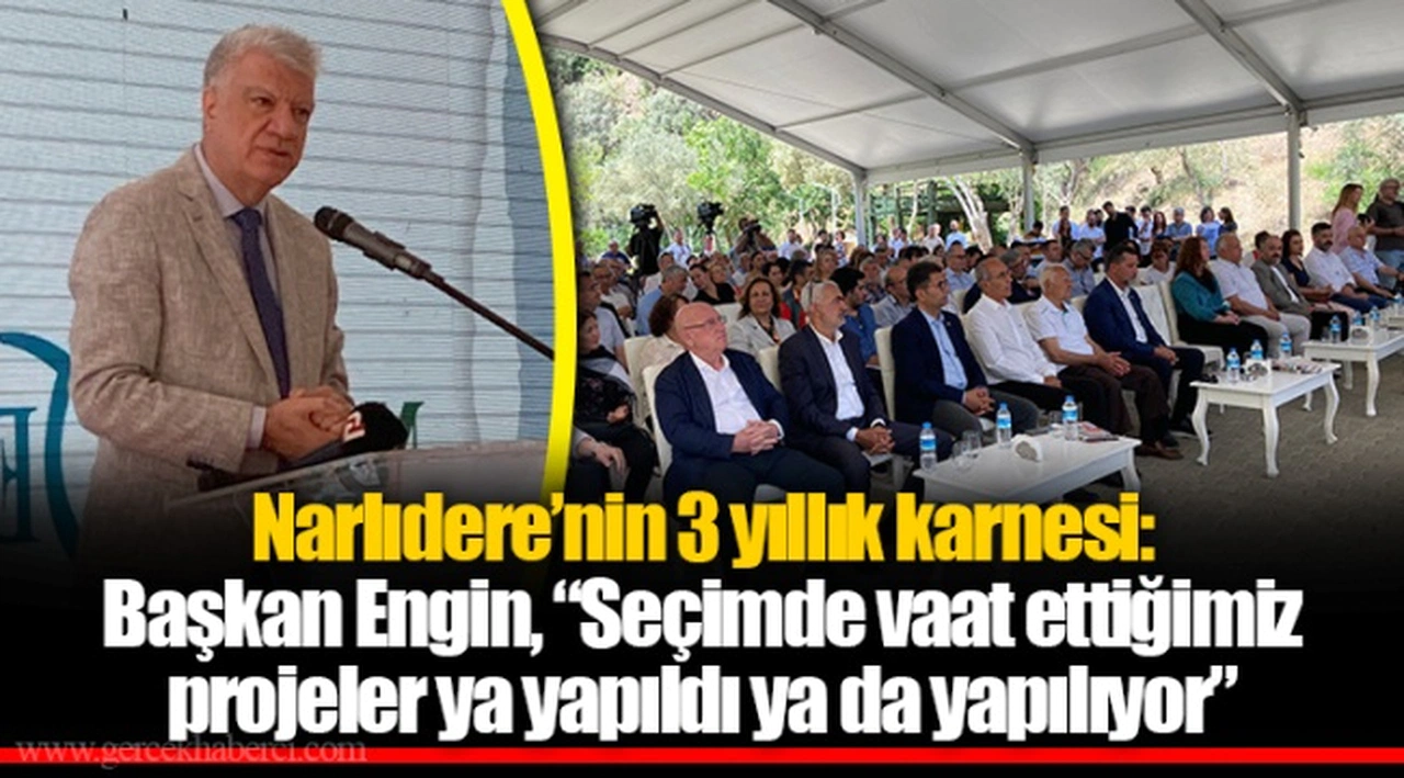 Narlıdere’nin 3 yıllık karnesi: Başkan Engin, “Seçimde vaat ettiğimiz projeler ya yapıldı ya da yapılıyor”