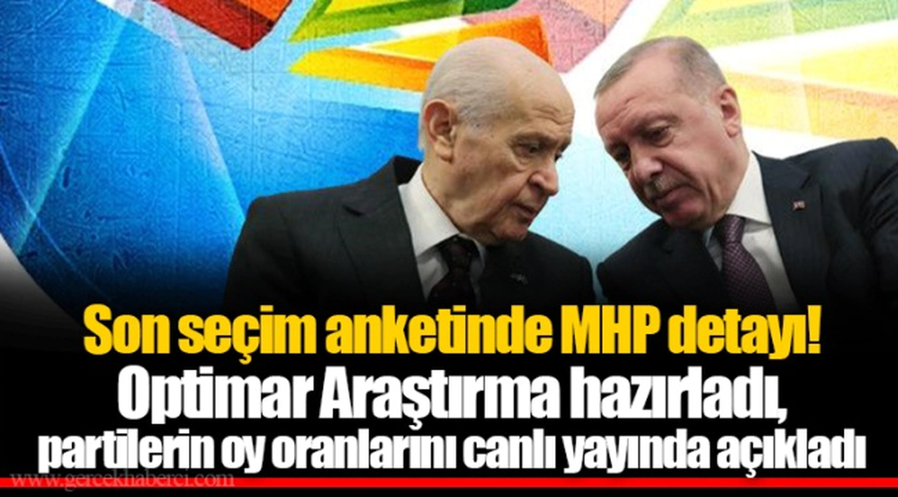 Son seçim anketinde MHP detayı! Optimar Araştırma hazırladı, partilerin oy oranlarını canlı yayında açıkladı