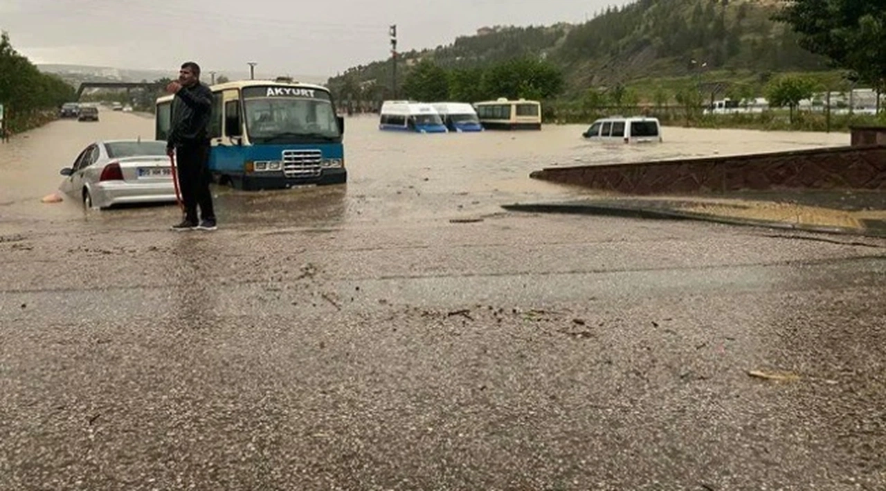 Ankara'nın Akyurt ilçesinde sel