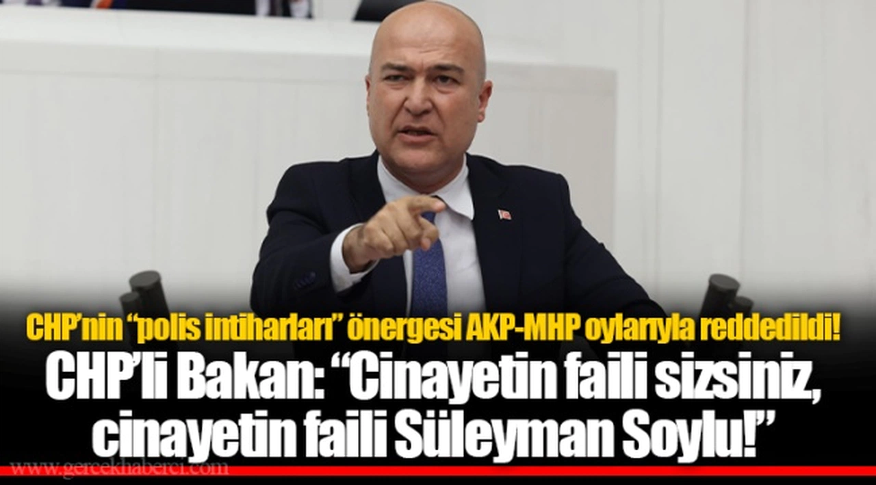 CHP’li Bakan: “Cinayetin faili sizsiniz,  cinayetin faili Süleyman Soylu!”