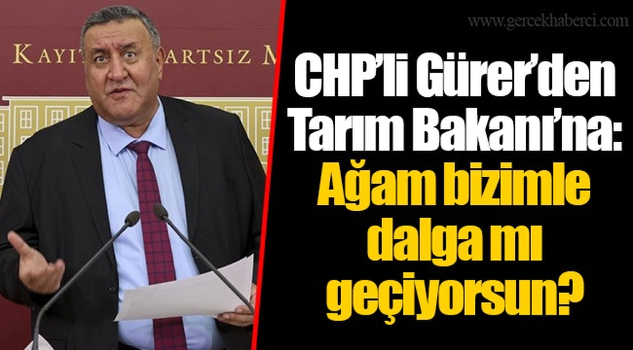 CHP’li Gürer’den Tarım Bakanı’na: Ağam bizimle dalga mı geçiyorsun?