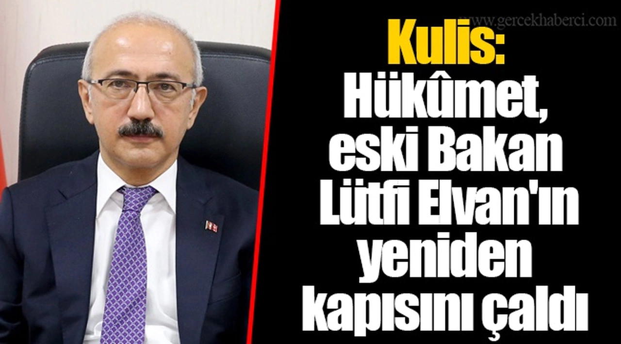 Kulis: Hükûmet, eski Bakan Lütfi Elvan'ın yeniden kapısını çaldı