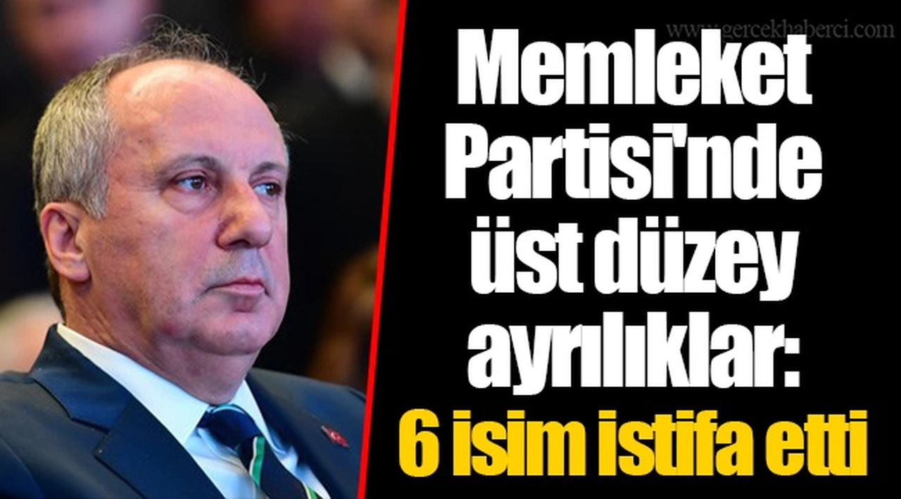 Memleket Partisi'nde üst düzey ayrılıklar: 6 isim istifa etti