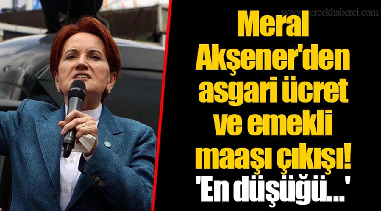 Meral Akşener'den asgari ücret ve emekli maaşı çıkışı! 'En düşüğü...'