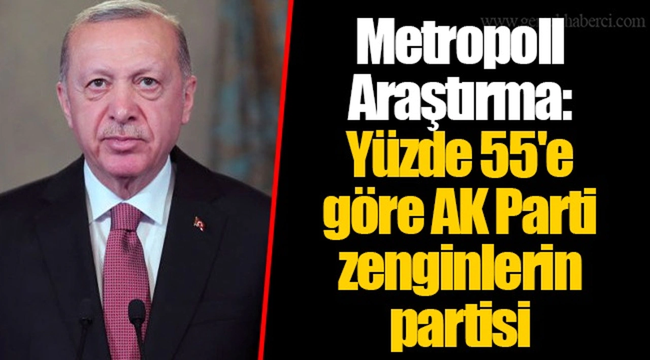 Metropoll Araştırma: Yüzde 55'e  göre AK Parti zenginlerin partisi