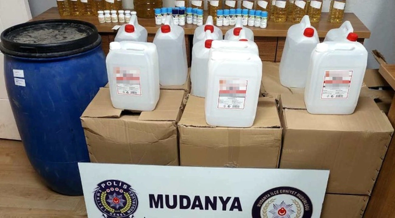 Mudanya’da sahte içki operasyonu