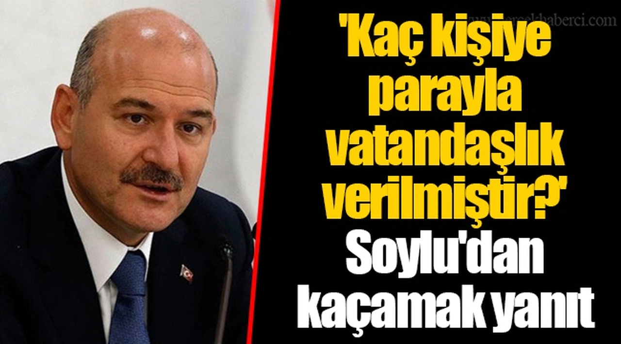 'Kaç kişiye parayla vatandaşlık verilmiştir?'  Soylu'dan kaçamak yanıt