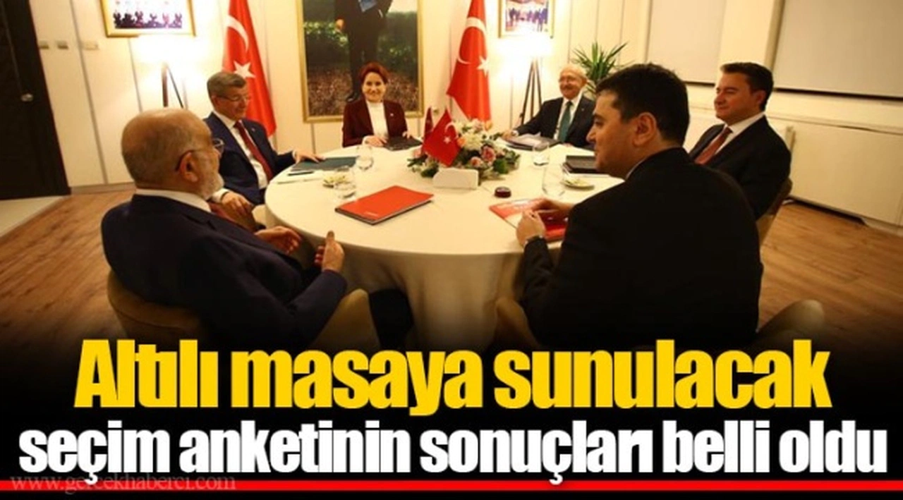 Altılı masaya sunulacak seçim anketinin sonuçları belli oldu