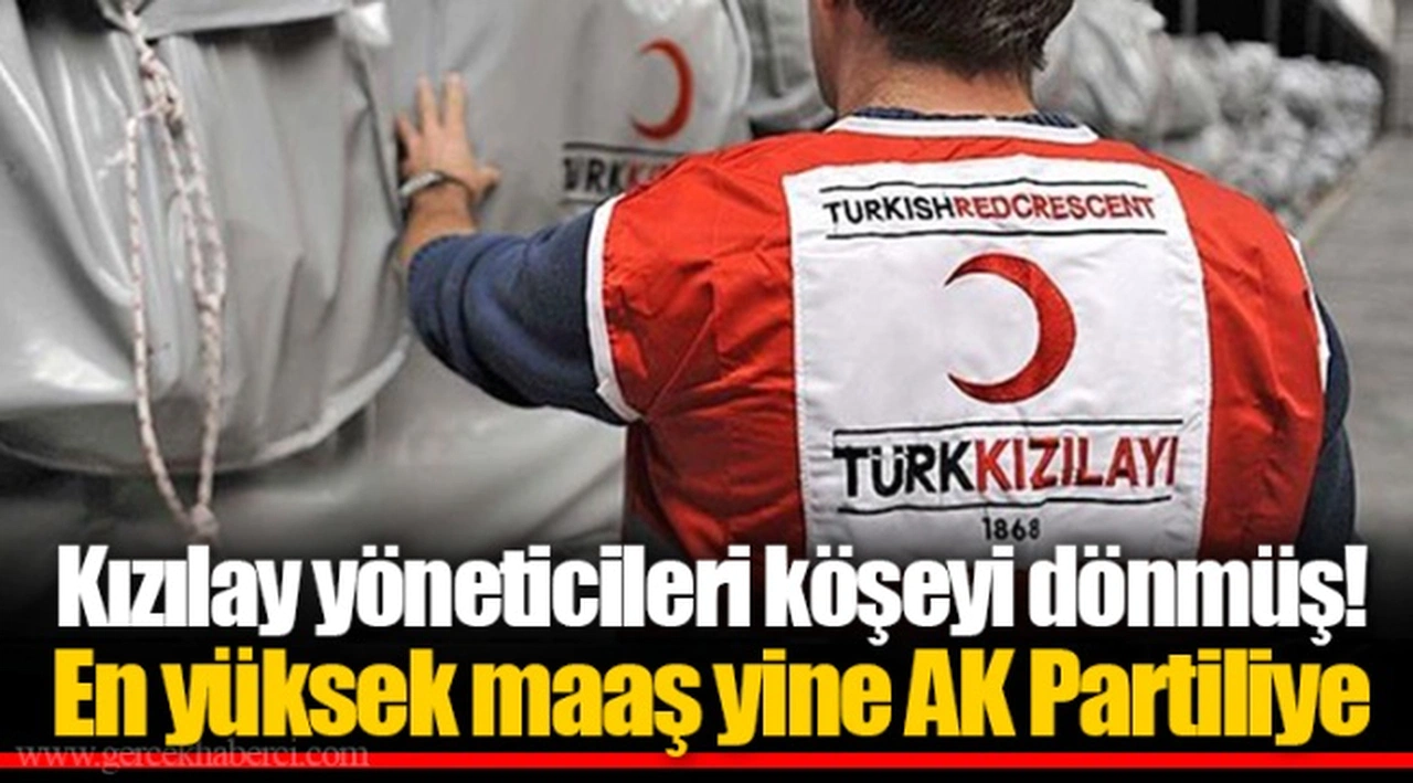 Kızılay yöneticileri köşeyi dönmüş!  En yüksek maaş yine AK Partiliye