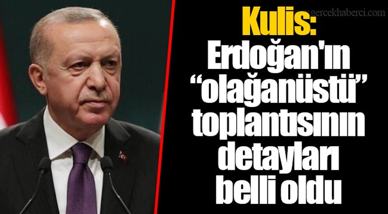 Kulis: Erdoğan'ın “olağanüstü” toplantısının detayları  belli oldu