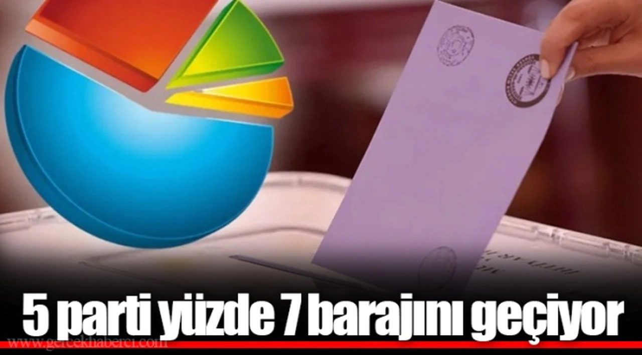 5 parti yüzde 7 barajını geçiyor