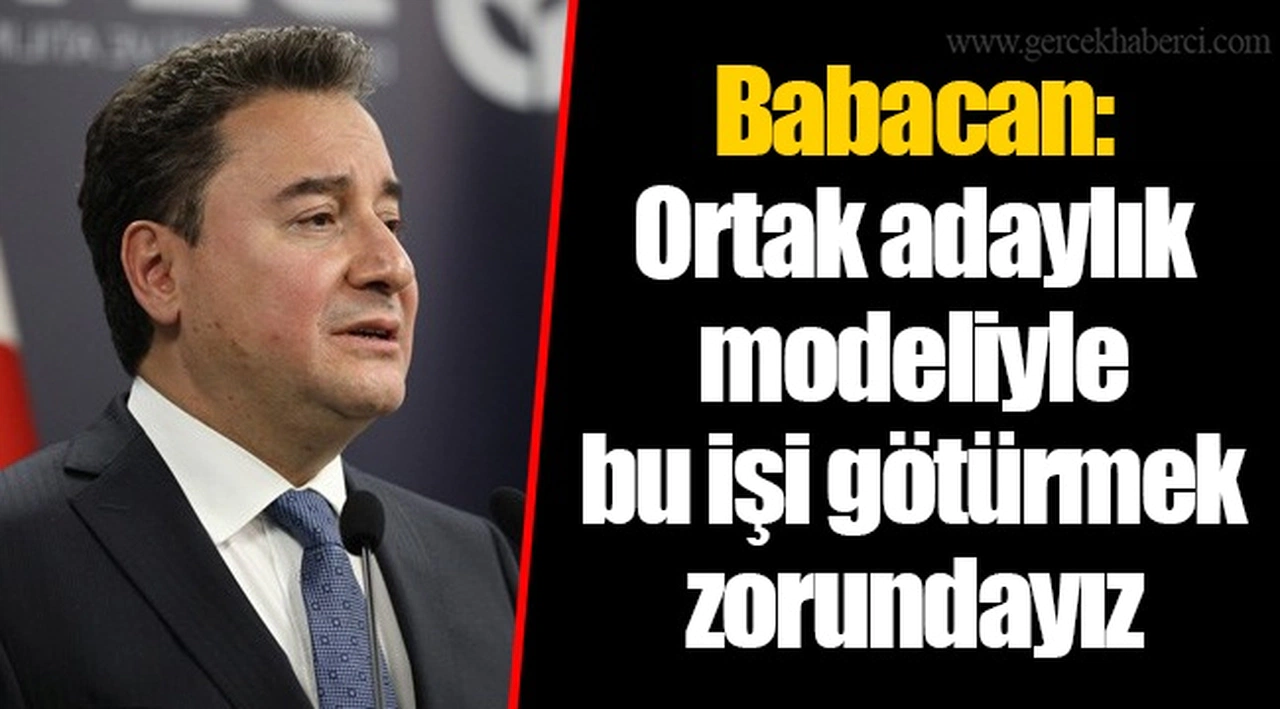 Babacan: Ortak adaylık modeliyle bu işi götürmek zorundayız