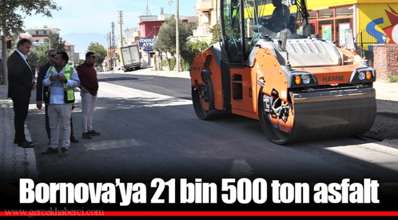 Bornova’ya 21 bin 500 ton asfalt