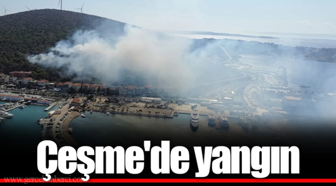 Çeşme'de yangın