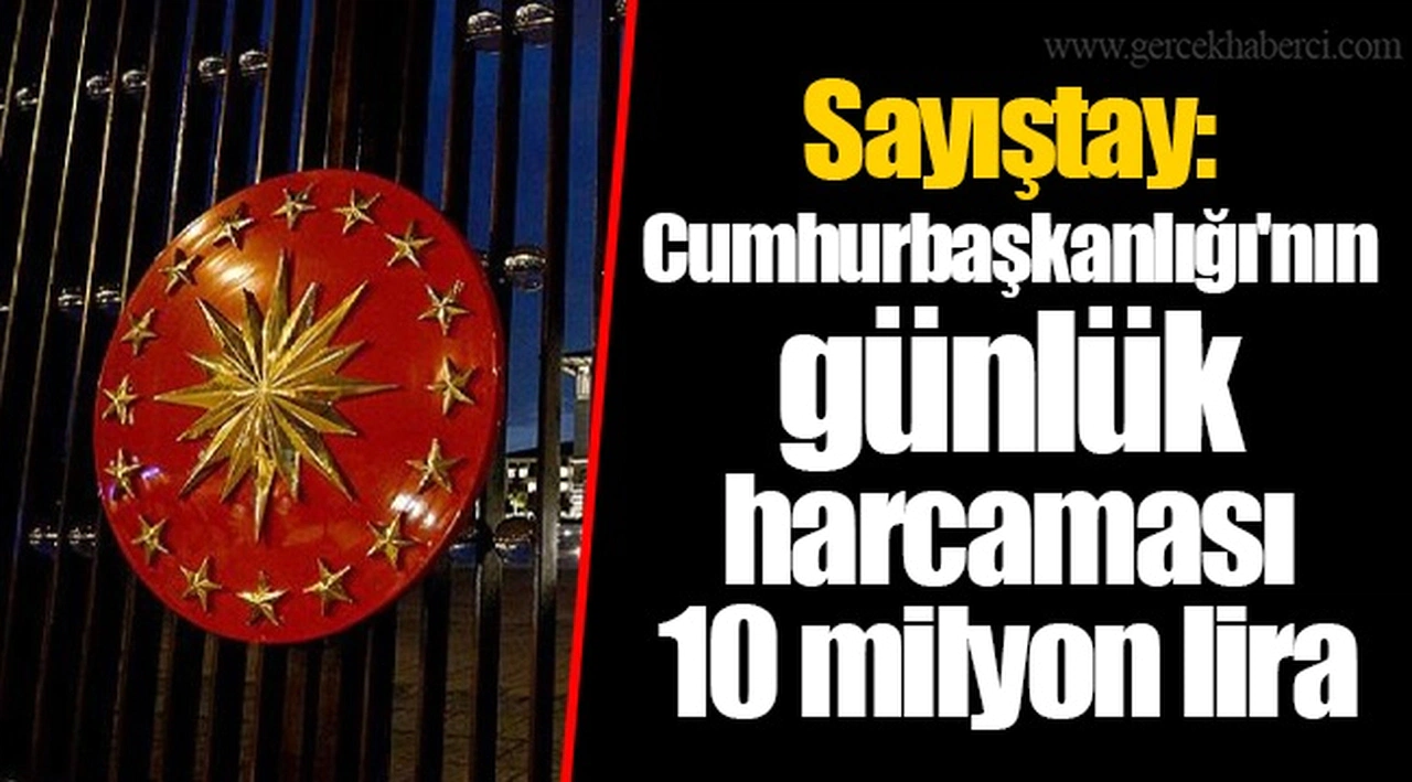 Sayıştay: Cumhurbaşkanlığı'nın günlük harcaması 10 milyon lira
