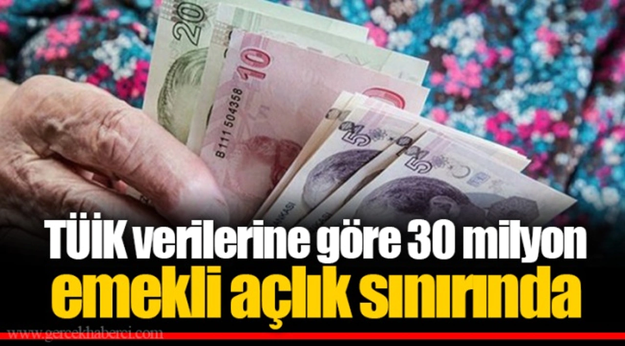 TÜİK verilerine göre 30 milyon emekli açlık sınırında