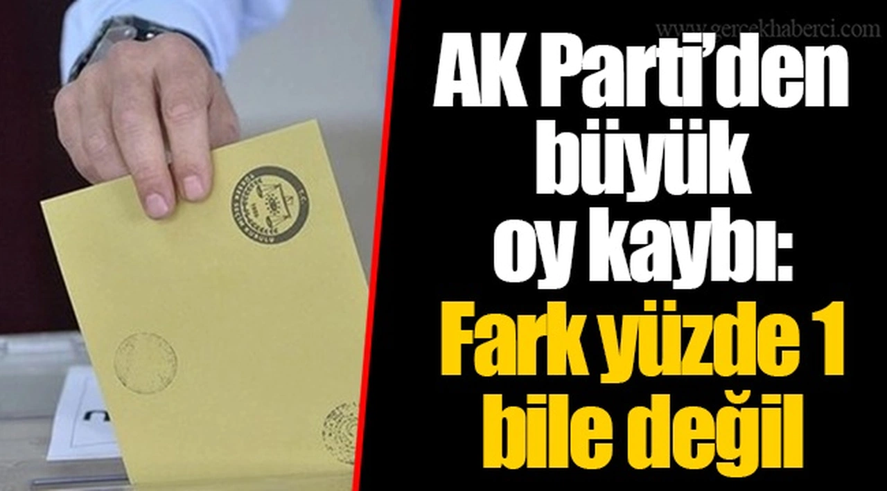 AK Parti’den büyük oy kaybı: Fark yüzde 1 bile değil