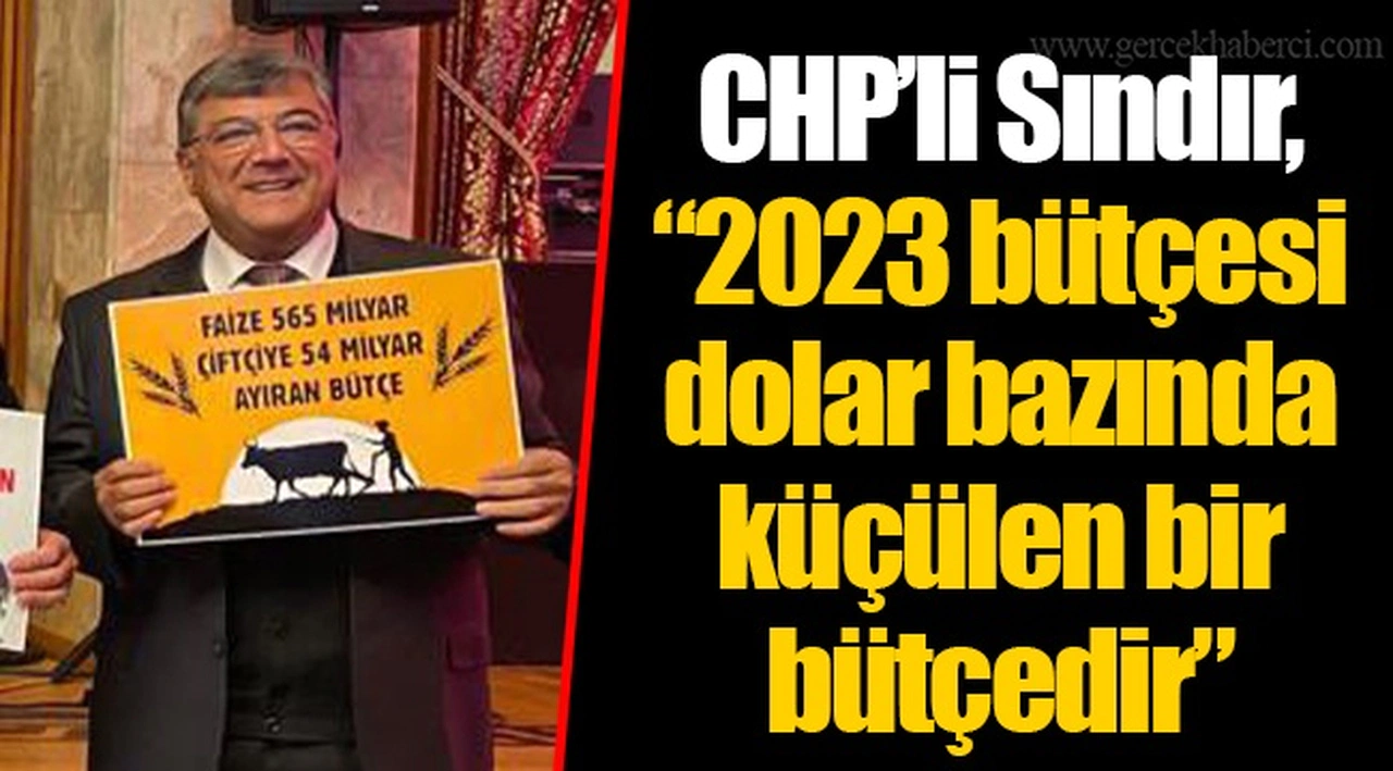 CHP’li Sındır, “2023 bütçesi dolar bazında küçülen bir bütçedir”
