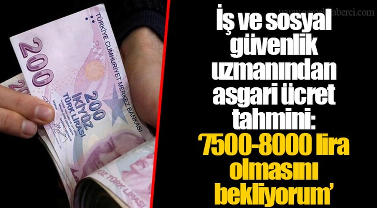İş ve sosyal güvenlik uzmanından asgari ücret tahmini: ‘7500-8000 lira olmasını bekliyorum’