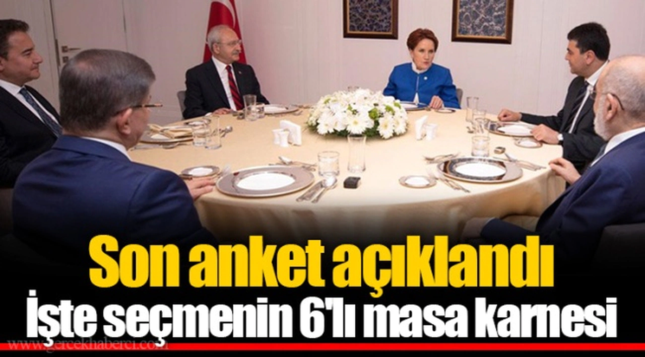 Son anket açıklandı İşte seçmenin 6'lı masa karnesi