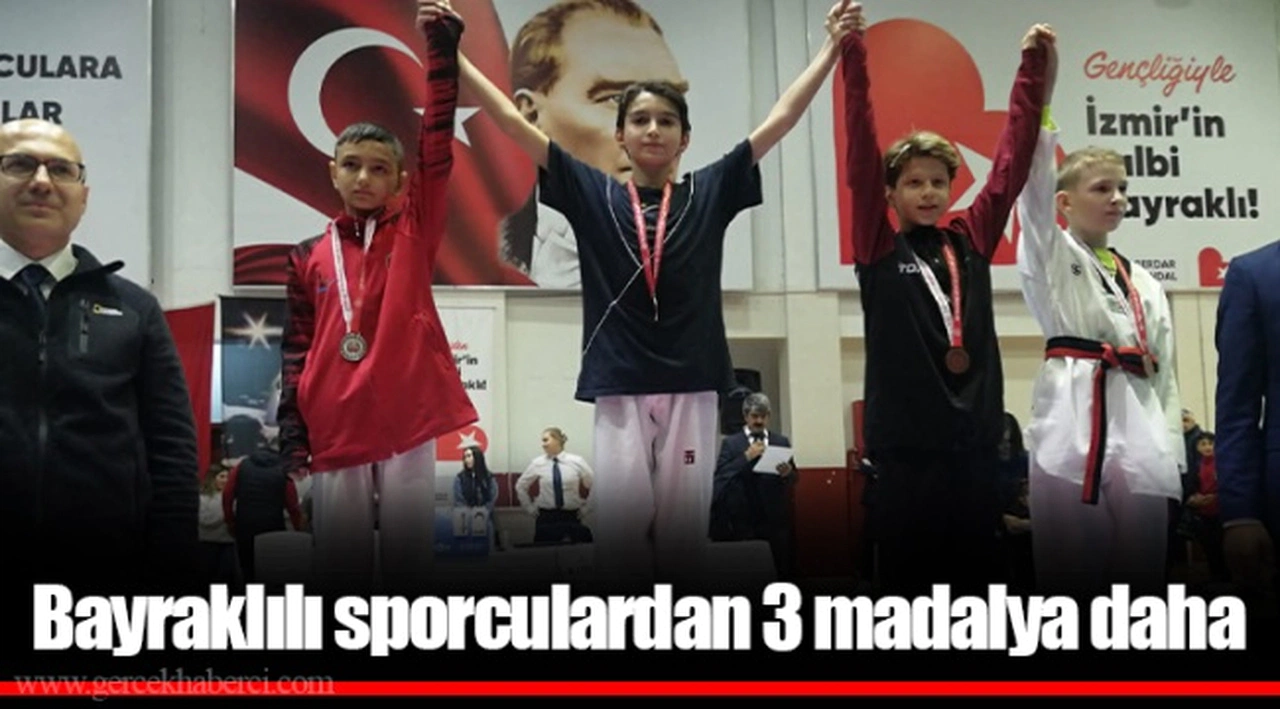 Bayraklılı sporculardan 3 madalya daha
