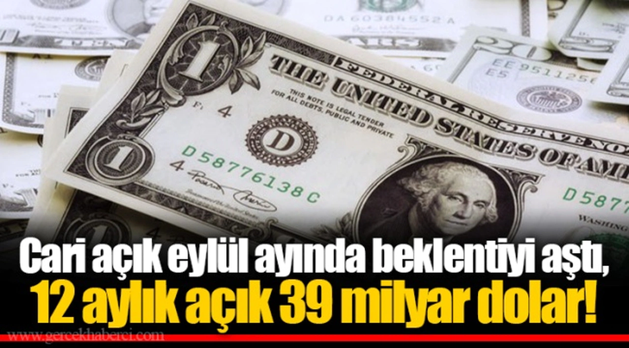Cari açık eylül ayında beklentiyi aştı, 12 aylık açık 39 milyar dolar!