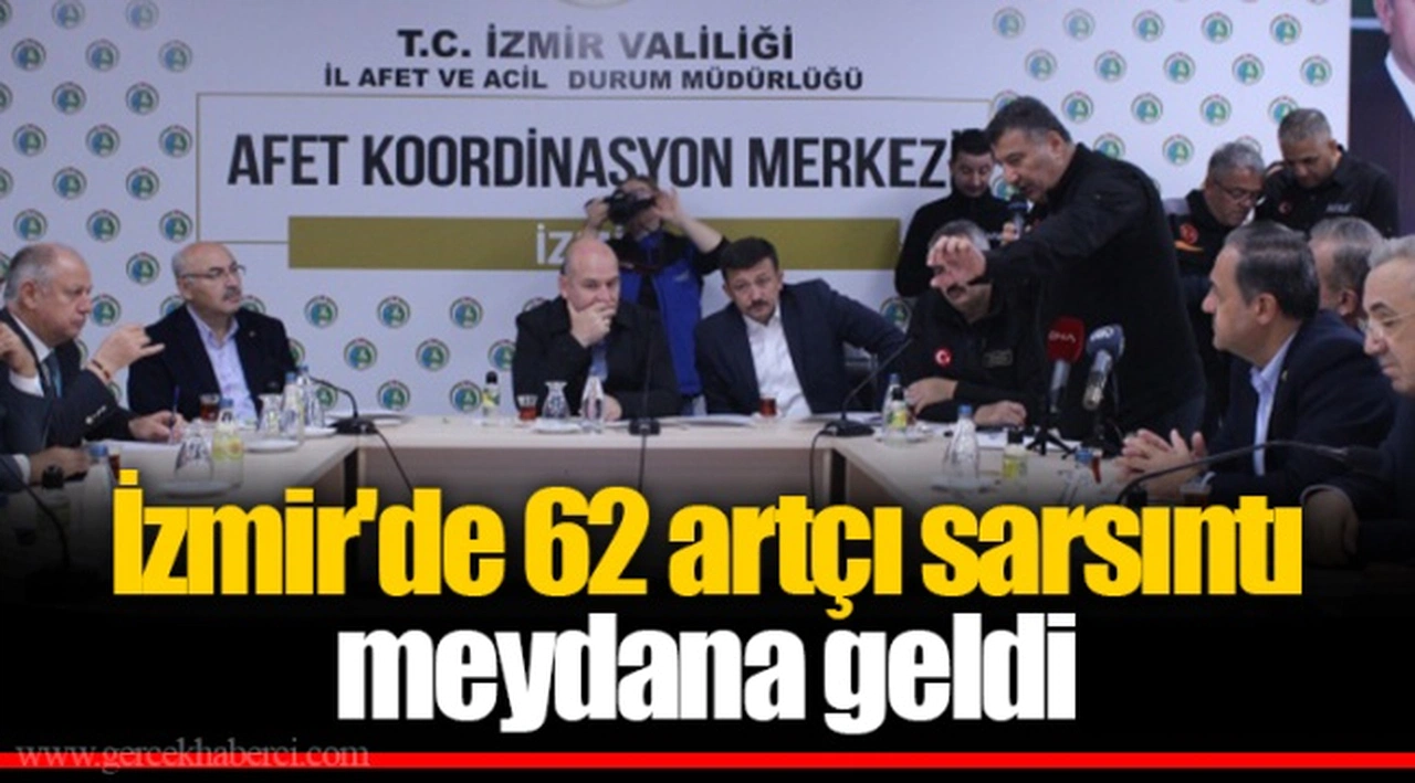 İzmir'de 62 artçı sarsıntı meydana geldi