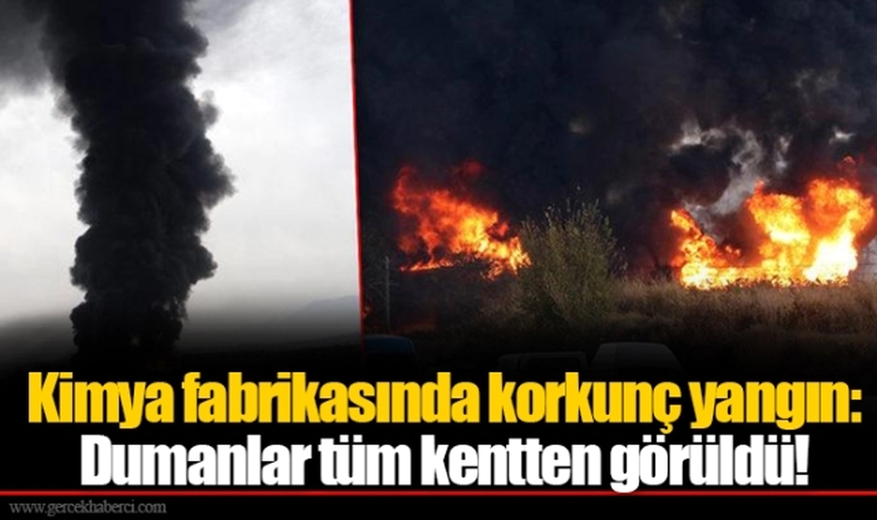 Kimya fabrikasında korkunç yangın: Dumanlar tüm kentten görüldü!