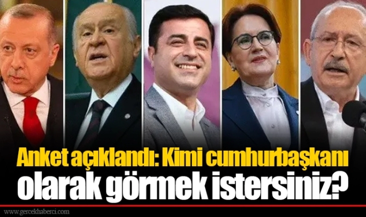 Anket açıklandı: Kimi cumhurbaşkanı olarak görmek istersiniz?