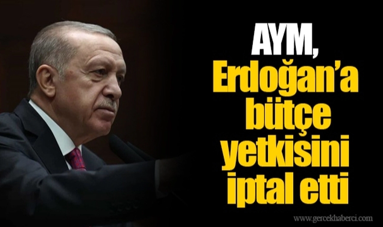 AYM, Erdoğan’a bütçe yetkisini iptal etti