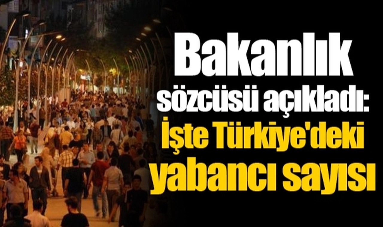 Bakanlık sözcüsü açıkladı: İşte Türkiye'deki yabancı sayısı