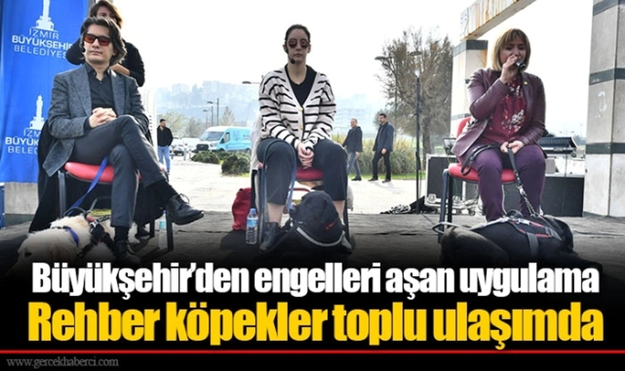 Büyükşehir’den engelleri aşan uygulama Rehber köpekler toplu ulaşımda
