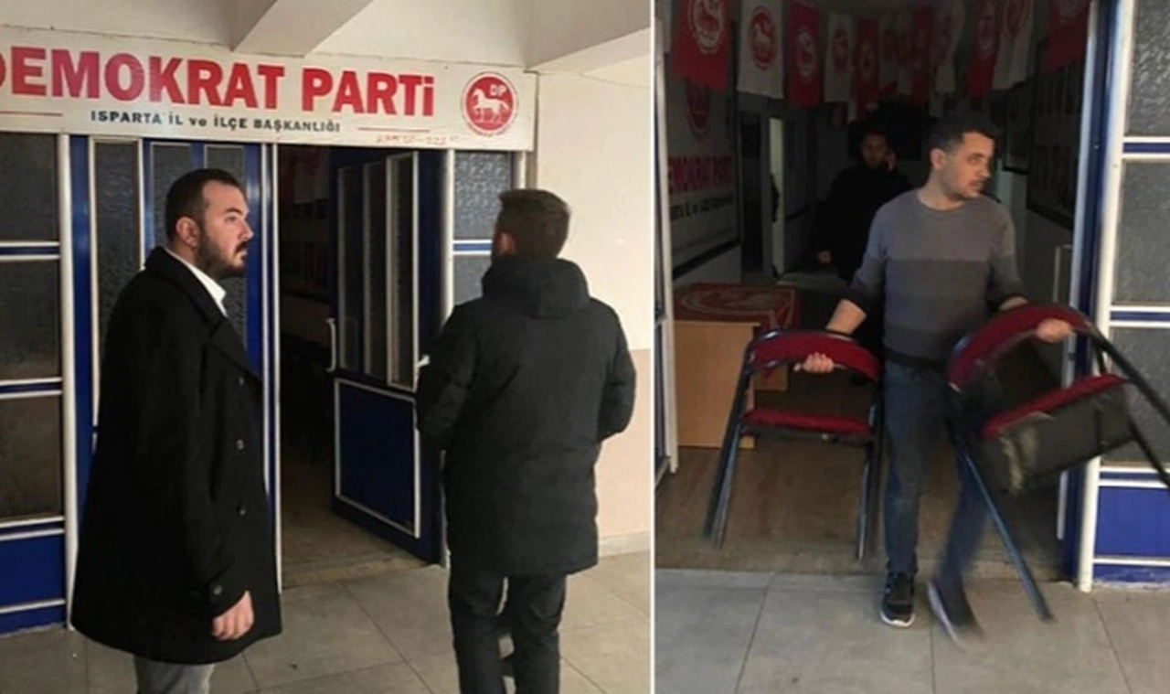 Demokrat Parti'nin Isparta'daki il ve ilçe başkanlıklarına haciz