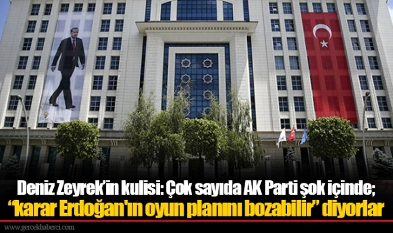 Deniz Zeyrek’in kulisi: Çok sayıda AK Parti şok içinde; “karar Erdoğan'ın oyun planını bozabilir” diyorlar
