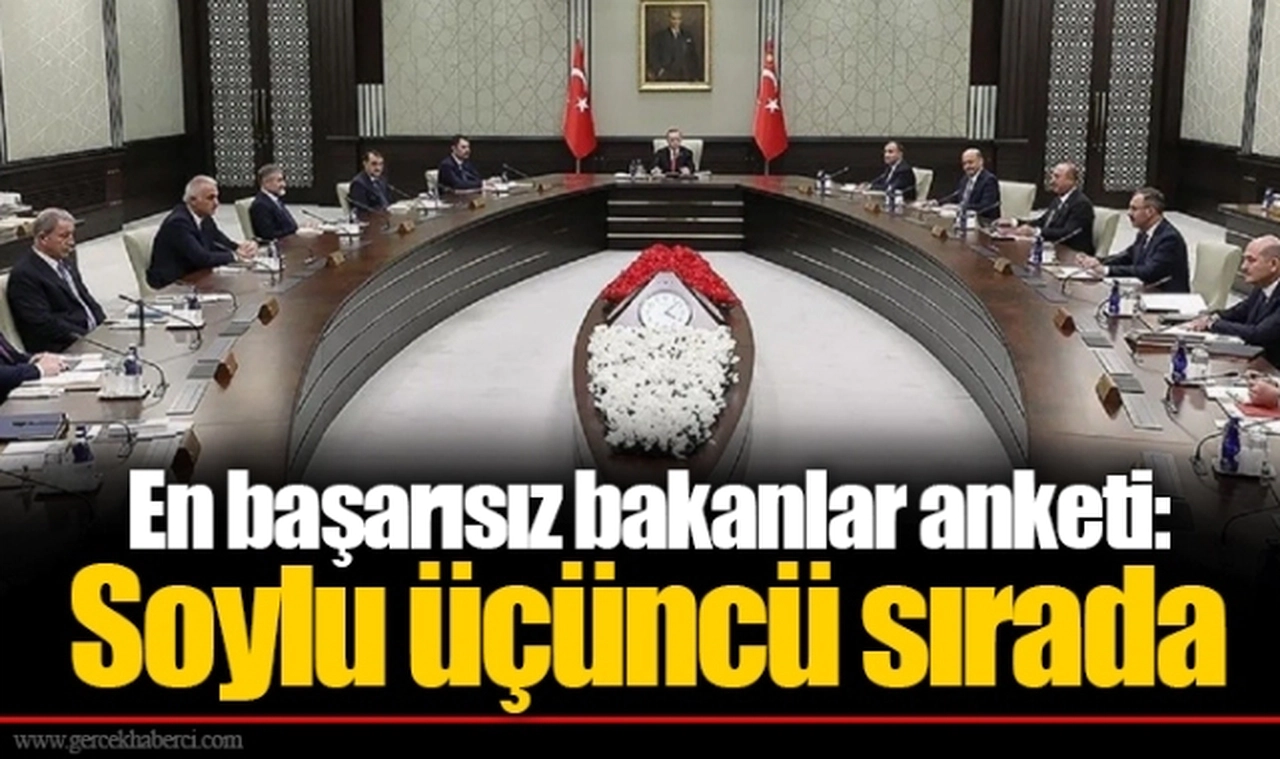 En başarısız bakanlar anketi: Soylu üçüncü sırada