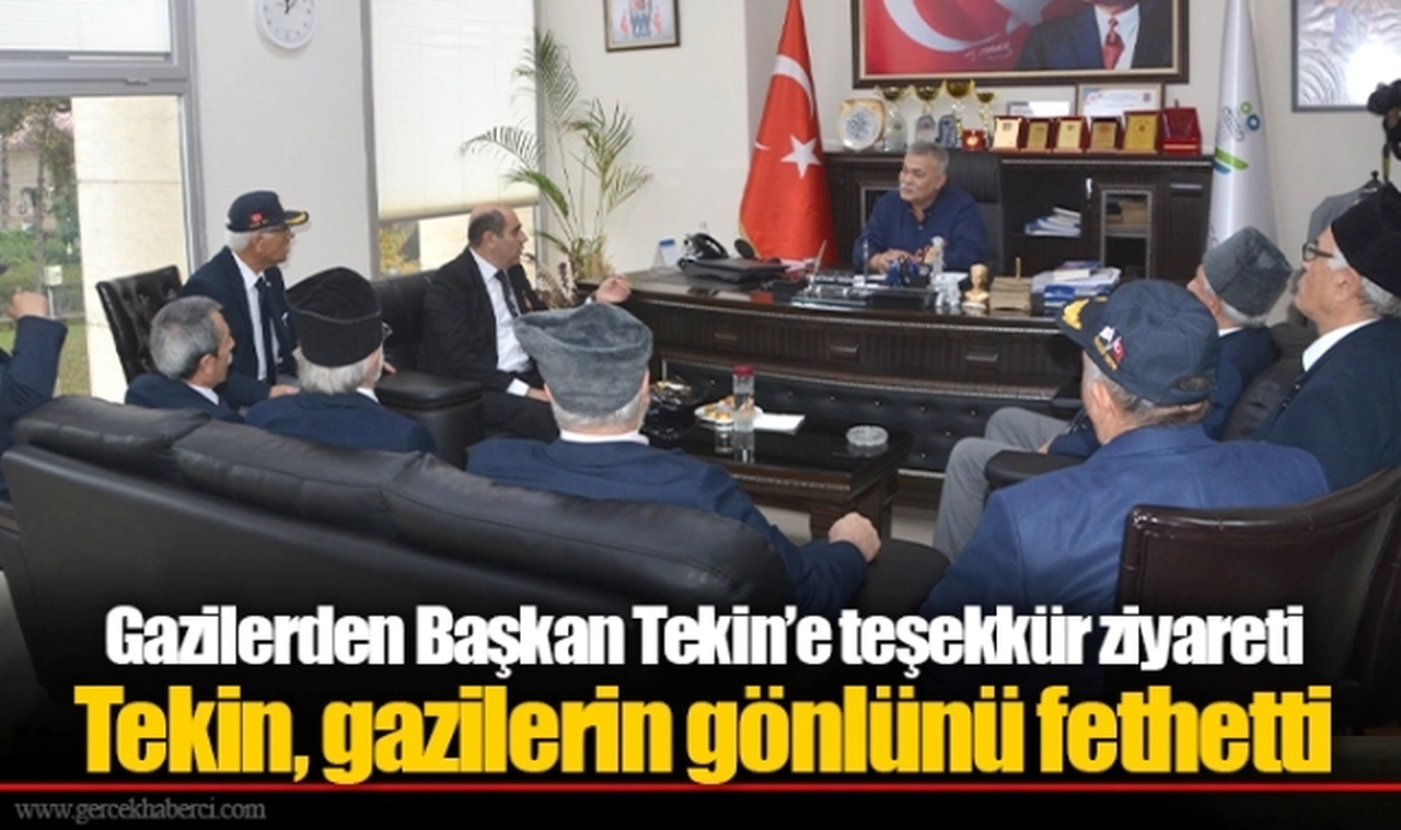 Gazilerden Başkan Tekin’e teşekkür ziyareti