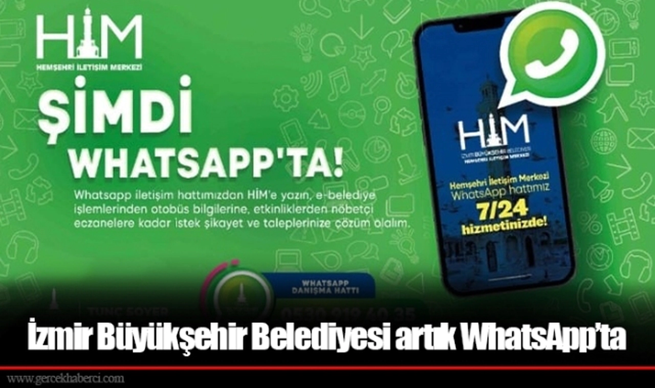 İzmir Büyükşehir Belediyesi artık WhatsApp’ta