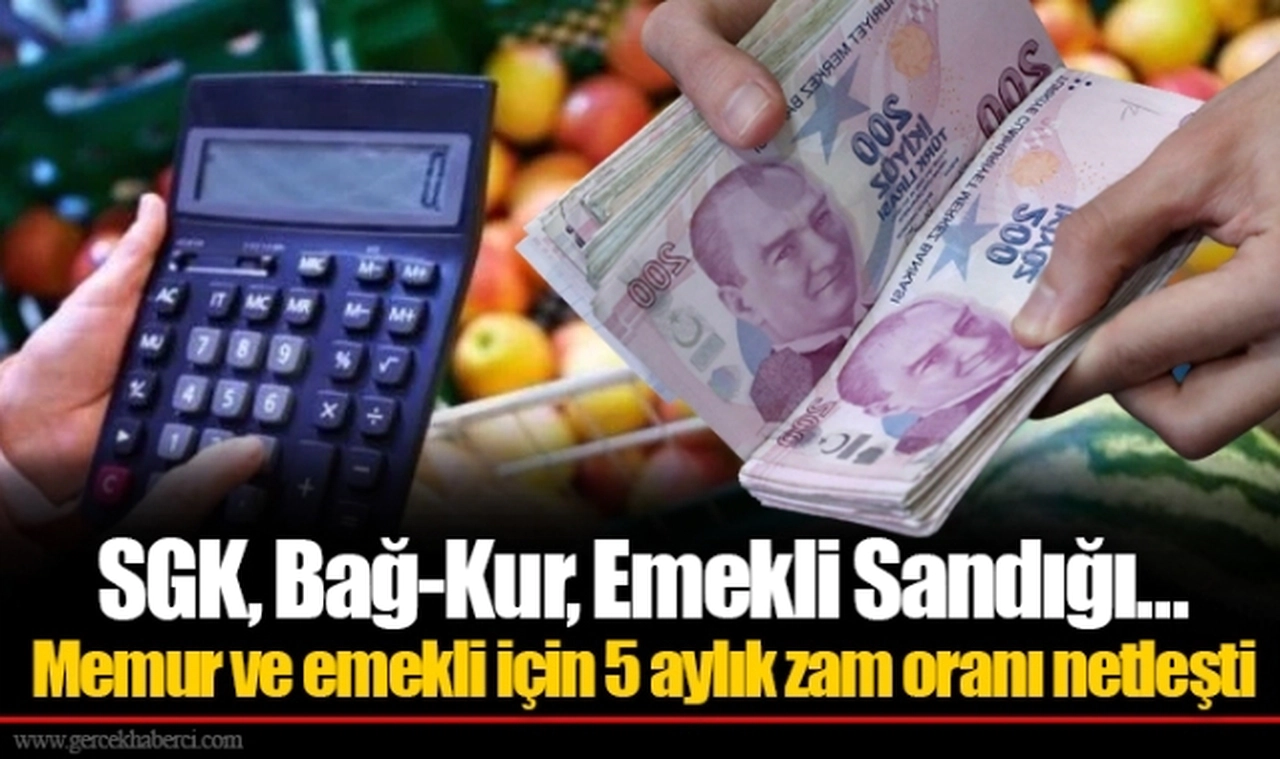 SGK, Bağ-Kur, Emekli Sandığı… Memur ve emekli için 5 aylık zam oranı netleşti