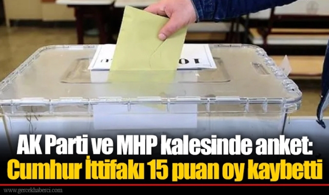 AK Parti ve MHP kalesinde anket: Cumhur İttifakı 15 puan oy kaybetti