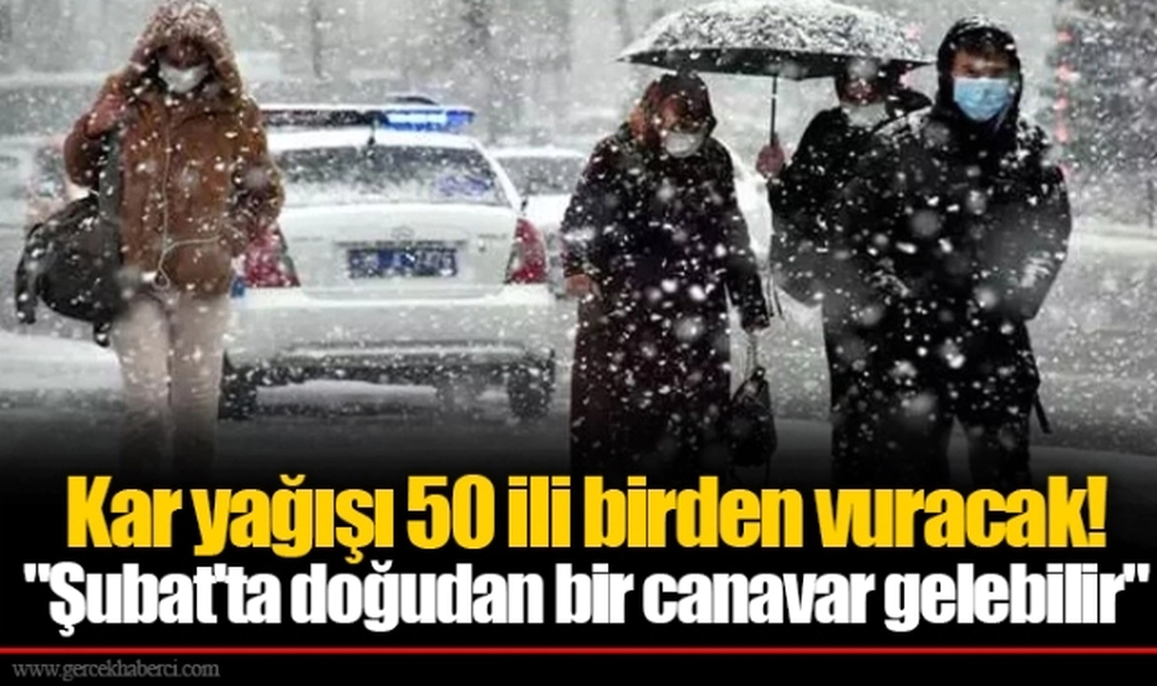 Kar yağışı 50 ili birden vuracak! "Şubat'ta doğudan bir canavar gelebilir"
