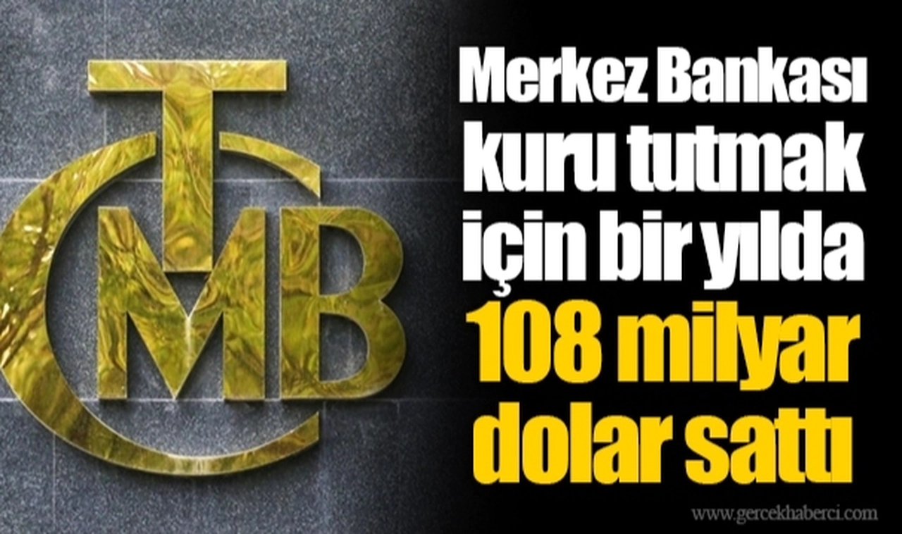 Merkez Bankası kuru tutmak için bir yılda 108 milyar dolar sattı