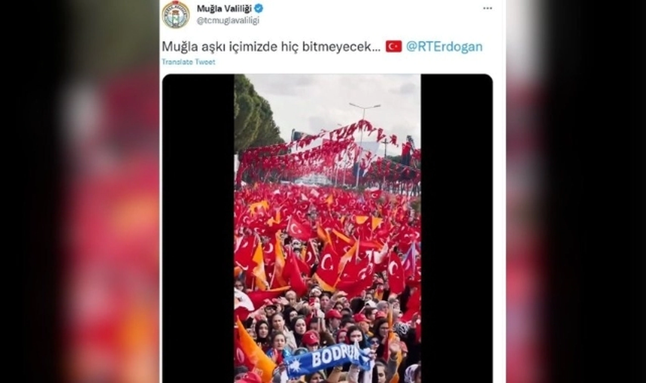 Muğla Valiliği AK Parti tweeti attı