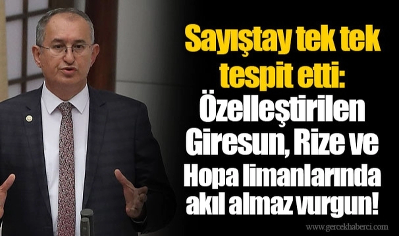 Sayıştay tek tek tespit etti:  Özelleştirilen Giresun, Rize ve Hopa limanlarında akıl almaz vurgun!