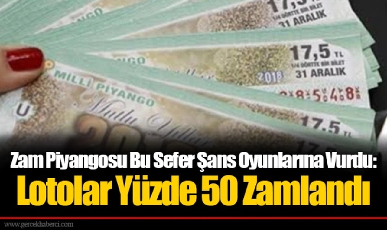 Zam Piyangosu Bu Sefer Şans Oyunlarına Vurdu: Lotolar Yüzde 50 Zamlandı